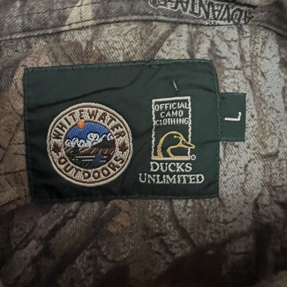Whitewater‎ Ducks Unlimited Men's Shirt Large Camo Button - Picture 4 of 8